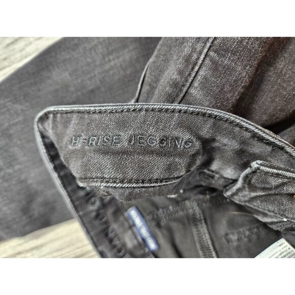 (3/$35) American Eagle Size 2 Regular Skinny High Rise Black Grey Jeans Jeggings - Picture 5 of 12